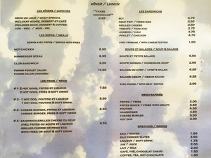 Casse Croute Des'Airs menu page 2